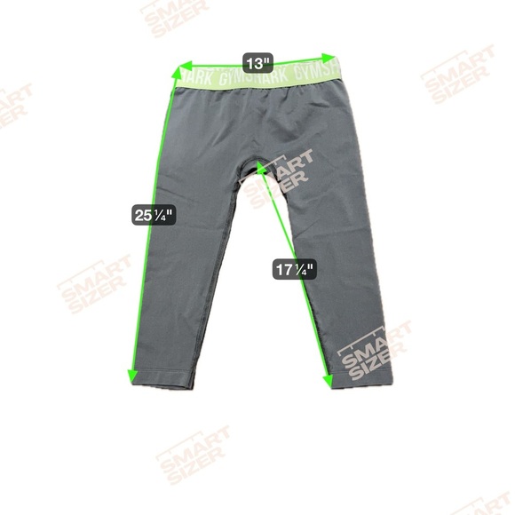 Gymshark Fit Seamless Leggings Charcoal Gray Lime Green Size Medium Workout - Picture 4 of 9